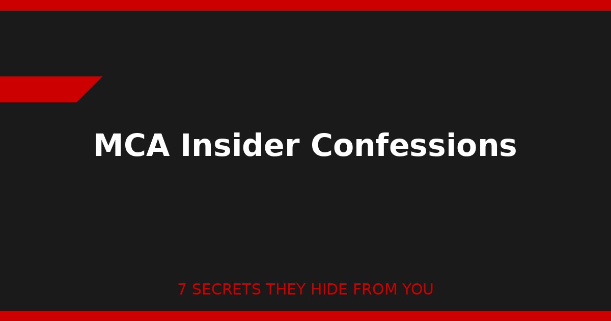Anonymous MCA industry insider exposing predatory secrets and tactics used against business owners